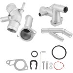 Cast aluminum thermostat housing water pipe cnc for mk4 1. 8t