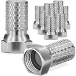 Ccykxa 10 connecteurs f de 7 mm avec joint en caoutchouc et grand �crou pour c�bles d'antenne coaxiaux, ...