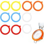 Ccykxa lot de 10 joint bocaux en silicone, interchangeables joint bocaux, caoutchouc bocaux pour couvercle ...