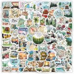 Ccykxa lot de 100 autocollants de voyage, autocollants de scrapbooking de voyage, sticker de journalisation ...