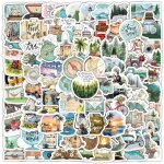 Ccykxa lot de 100 autocollants de voyage, autocollants de scrapbooking de voyage, sticker de journalisation ...