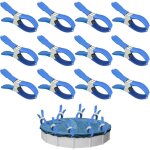 Ccykxa 12 pi�ces pince a ressort pour bache piscine, pince serviette plage avec feuille de protection, ...