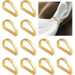 Ccykxa 12 pi�ces rond de serviette de table, ronds de serviette dor� anneau serviette de table pour la ...