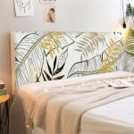 Ccykxa (160 cm, feuille d'or) housse de t�te de lit extensible universelle et tendance, protection anti ...