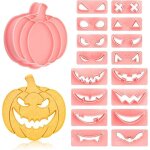 Ccykxa 17 pcs emporte piece halloween 3d citrouille emporte pi�ce patisserie moule biscuit halloween ...