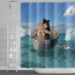 180x180cm mignon chat rideau de douche drôle animaux minou couple cosplay pôle sud manchot rideau de ... 180x180cm mignon chat rideau de douche drôle animaux minou couple cosplay pôle sud manchot rideau de ...