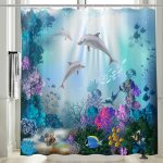 180x200cm long tissu dauphin rideau douche anti moisissure 3d imprim ocan mer bleu rideau de salle ...