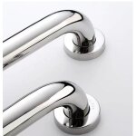 Lot de 2 barre d'appui wc, acier inox maintien poigne douche, 30cm barre d'appui salle de bain coude, ...
