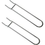 Ccykxa 2 pcs l�ve - grille en acier inoxydable levier de grille de barbecue poign�es grille de barbecue ...