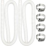 2 pcs tuyau de rechange pour piscine hors sol tuyau de remplacement de piscine avec 4 colliers de serrage ...
