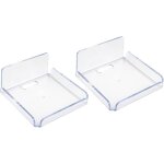 Ccykxa lot de 2 petites �tag�res murales flottantes en acrylique transparent adh�sives sans per�age pour ...