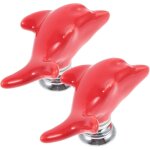 Ccykxa 2 pi�ces boutons de chasse eau wc forme de dauphin accessoires pour r�servoir toilette aide pratique ...