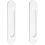 Ccykxa - lot de 2 poignes de porte coulissantes ovales auto - adhsives en alliage d'aluminium blanc ...