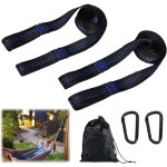 Lot de 2 sangles de hamac de 2 m, fauteuil suspendu, matriel de suspension pour hamac, pour camping ...
