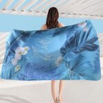 2pcs (160x80cm)serviette de plage en microfibre, séchage rapide - portable serviette de voyage, avec ... 2pcs (160x80cm)serviette de plage en microfibre, séchage rapide - portable serviette de voyage, avec ...
