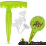 Ccykxa 2pcs d'outils de semoir de plantoir � bulbes, semoir disseminator, 10pcs etiquette potager - jardini�re ...
