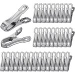 Ccykxa 35pcs clips de film, pinces de jardin en acier inoxydable pour serre, clips de fixation solide ...
