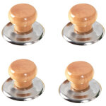 Ccykxa lot de 4 bouton de rechange universel pour couvercle de casserole de cuisine en bois