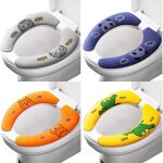Ccykxa 4 paires couverture de si�ge de toilette, couvre si�ge de toilette, housse de si�ge de toilette, ...