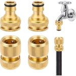 Ccykxa 4 pièces connecteur robinet de tuyau d'arrosage laiton, adaptateur robinet 2 en 1, raccords tuyau ... Ccykxa 4 pièces connecteur robinet de tuyau d'arrosage laiton, adaptateur robinet 2 en 1, raccords tuyau ...