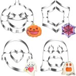Ccykxa 4 pi�ces emporte - pi�ces en forme de toile araign�e fant�mes citrouille pain aux fruits emporte ...