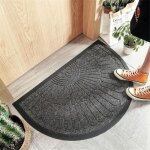 Ccykxa (50 80cm, gris fonc�)tapis de porte demi - rond, doux antid�rapant tapis entr�e int�rieur lavable ...