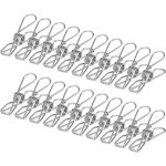 50pcs pinces  linge en acier inoxydable pince  linge metal multi - usages pour linge en plein air et ...
