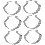 Ccykxa 6. 2x5cm lot de 6 emporte - pi�ces en forme de coquillage en acier inoxydable faciles � nettoyer ...