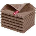Ccykxa - lot de 6 brun chiffons de nettoyage gaufres, chiffons absorbants réutilisables chiffons de cuisine, ... Ccykxa - lot de 6 brun chiffons de nettoyage gaufres, chiffons absorbants réutilisables chiffons de cuisine, ...