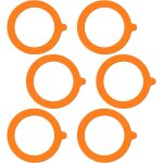 Ccykxa lot de 6 joints d'�tanch�it� en caoutchouc pour bocaux en verre, joints de rechange herm�tiques ...