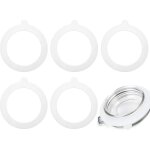 Ccykxa lot de 6 joints de rechange en silicone anneaux en caoutchouc pour bocaux de conserve, blancs, ...