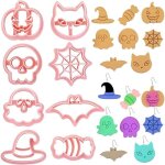 Ccykxa lot de 8 emporte - pi�ces en p�te polym�re pour halloween moulage en une seule touche motif citrouille ...