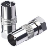 Ccykxa adaptateur pour antenne tv (fiche f vers prise coaxiale) ? 2 pi�ces