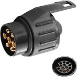 Ccykxa adapteur prise remorque attelage 7 broches vers 13 broches pour remorque de voiture porte - vlo, ...