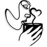 Ccykxa art mural caf� minimaliste - d�coration m�tallique murale pour cuisine & coffee bar design moderne ...