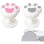 Ccykxa bouton de toilette mignon, bouton de toilette mignon, 2 pi�ces outil de presse en forme de patte ...