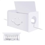 Ccykxa cache prise electrique, cache multiprise, rangement cable avec motif ajour�, bo�te cache cable ...