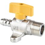 Ccykxa connecteur de tuyau, robinet � boisseau sph�rique � filetage m�le 1, 27 cm, valve � gaz avec base, ...