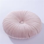 Ccykxa coussin rond en velours motif citrouille ? 40 cm ? convient pour salon, canap�, lit, sol (rose) ...