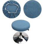 Ccykxa couverture de tabouret rond 30 - 40 cm �lastique lavable entretien facile douce durable pour pouf ...