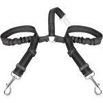 Double chien ceinture de sécurité, double pour animal domestique de voiture ceinture de sécurité réglable ... Double chien ceinture de sécurité, double pour animal domestique de voiture ceinture de sécurité réglable ...