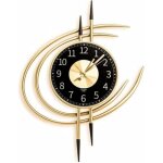 Ccykxa grande horloge murale moderne silencieuse, pendules murales geante 54cm sans tic tac, dor� / m�tal, ...