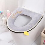 Ccykxa housse de si�ge de toilette wc doux et chaud, g�n�rique abattant lavable coussin de si�ge de toilette ...