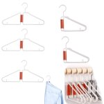 Ccykxa (lot de 5) cintres semi - pliables, cintres portables pour chemises et costumes ? cintres pliables, ...
