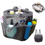 Mesh shower caddy organisateur de salle de bain portable lightweight oxford tissu douche de douche caddy ...