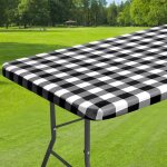 Nappe rectangulaire vichy noir et blanc nappe plastique avec bords élastiques flanelle imperméable protecteur ... Nappe rectangulaire vichy noir et blanc nappe plastique avec bords élastiques flanelle imperméable protecteur ...