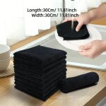Ccykxa - noir lot de 12 chiffons de nettoyage, serviettes en microfibre tout usage, torchon de nettoyage ... Ccykxa - noir lot de 12 chiffons de nettoyage, serviettes en microfibre tout usage, torchon de nettoyage ...