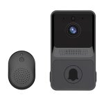 Noir) sonnette vido sans fil, sonnette vido wi - fi intelligente avec carillon, kit de sonnette de ...