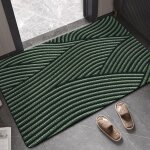Paillasson exterieur entree bandes vert fonc tapis entree interieur doux tapis de bain lavable tapis ...
