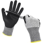 Ccykxa paire de gants de s�curit� pour le travail, gants de jardinage noirs avec rev�tement en nitrile, ...
